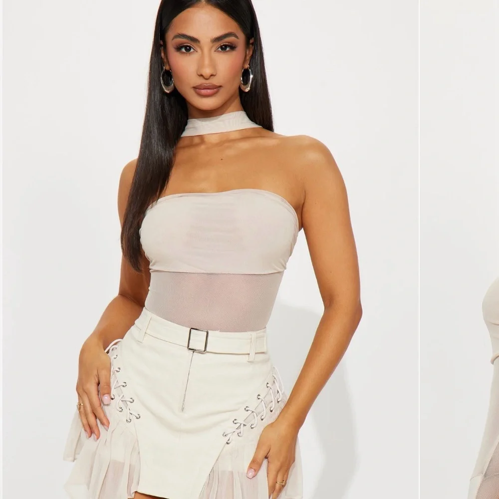 Ivory mesh bodysuit Size XS - Picture 1 of 4